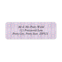 Pink and Blue Polka Dots Labels