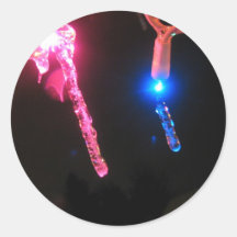 Pink and Blue Round Stickers