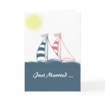 Pink and blue sailboats cards