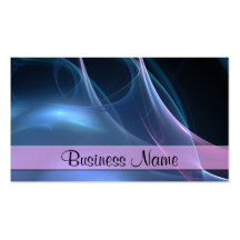 Pink and Blue Silky Streaks Business Card Templates