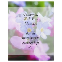 Pink And Blue Spring Flowers Flyers
