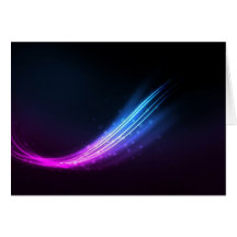 Pink and Blue Swish Greeting Card