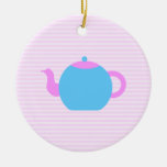 Pink and Blue Teapot Picture. Ornament