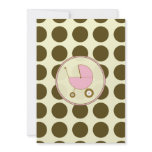 Pink and Brown Baby Shower Invitation
