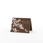 Pink and Brown Cherry Blossom, Thank you Interview Card