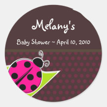 Ladybug Stickers on Pink And Brown Ladybug T Shirts  Pink And Brown Ladybug Gifts  Cards