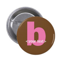 Pink and Brown Monogram - Letter B