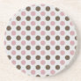 Pink And Brown Polka Dots Coasters