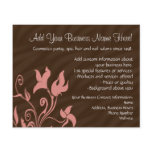 Pink and Brown Swirl Make-Up Artist or Salon flyers