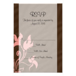 Pink and Brown Swirl Make-Up Artist or Salon Custom Invites