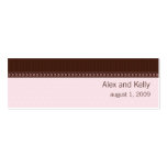 Pink and Brown Wedding Website Business Card