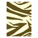 Pink and Brown Zebra Print Baby Girl Announcement