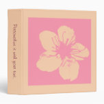 Pink and Cream Apple Blossom 3 Ring Binders