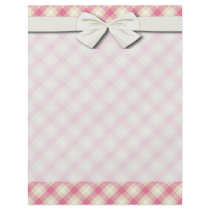 pink and ecru cream gingham plaid custom flyer