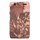 Pink And Gold Bohemian Paisley Droid RAZR Cases