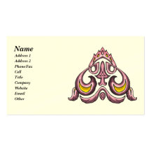 Pink and Gold Celtic Art Business Cards