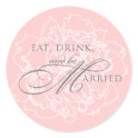 Pink and Gray Peony Sticker