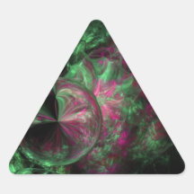 Pink and green bubble fractal sticker