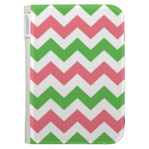 pink and green chevron kindle folio kindle cases