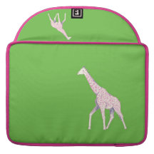 Pink and Green GIRAFFE Laptop Sleeve Sleeve For MacBooks