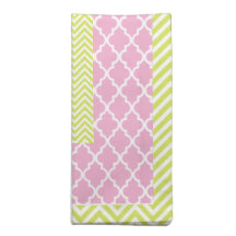 Pink and Green Lattice Napkins
