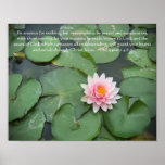 Pink and Green Lily Pad Flower w/Bible Verse Posters