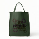 Pink and Green Recycle Logo Reusable Grocery Bag