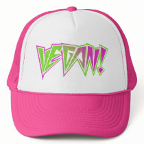Pink and Green Vegan Trucker Hat