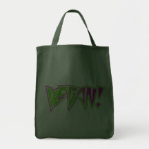Pink and Green Vegan Tote Bags