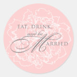 Pink and Grey Peony Sticker