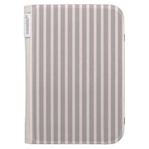 Pink and Grey Stripes Kindle Cover
