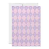 pink and lavender argyle pattern announcement