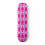 Pink and Lavender Argyle Patterns skateboards