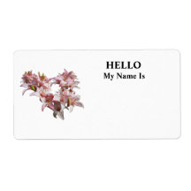 Pink and Magenta Pansies Custom Shipping Labels