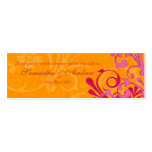Pink and Orange Abstract Floral Favour Tags Business Card Templates