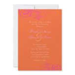 Pink and Orange Chic Wedding Invitation