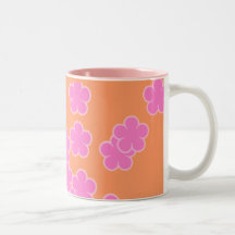 Pink and Orange Field of Flowers Mug