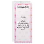 Pink and Orange Flower Pattern. Personalized Rack Card