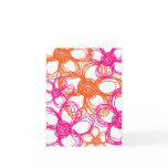 Pink and Orange Wild Flowers Thank You Greeting Card