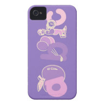 Pink and Purple ABC Alphabet Logo for Girls iPhone 4 Case-Mate Cases
