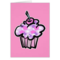 pink and purple clouds cupcake greeting cards