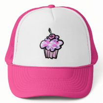 pink and purple clouds cupcake hat