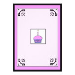 Pink and Purple First Birthday Party Invitations