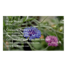Pink and Purple flowers Business Cards