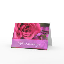 Pink and purple flowers card