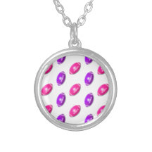 Pink and Purple Footballs Pendant