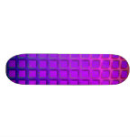 Pink and Purple Funky Squares Pattern Skate Deck