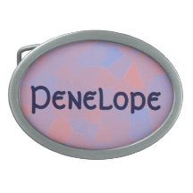 Pink and Purple Mosaic Abstract Belt Buckle