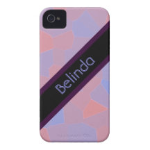 Pink and Purple Mosaic Abstract iPhone 4 Cases