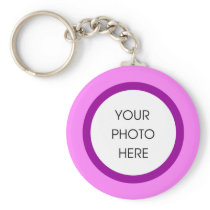Pink and Purple Photo Keychain